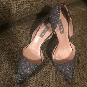 SJP by Sarah Jessica Parker Glitter Pointed-Toe D'Orsay Pumps in Sparkle